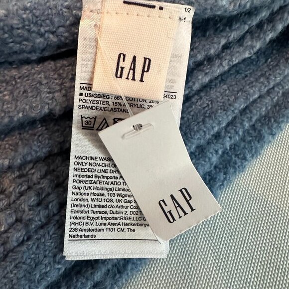 GAP Waffle Knit Blue Unisex Scarf - Picture 6 of 7